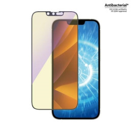 PanzerGlass Ultra-Wide Fit antibakterinis grūdintas stiklas su mėlynos šviesos filtru ir padėties nustatymo įtaisu, skir...