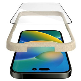 PanzerGlass Ultra-Wide Fit antibakterinis grūdintas stiklas su padėties įtaisu, skirtas iPhone 14 Pro