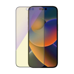 PanzerGlass Ultra-Wide Fit antibakterinis grūdintas stiklas su mėlynos šviesos filtru ir padėties nustatymo įtaisu, skir...