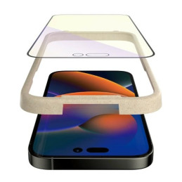 PanzerGlass Ultra-Wide Fit antibakterinis grūdintas stiklas su mėlynos šviesos filtru ir padėties nustatymo įtaisu, skir...