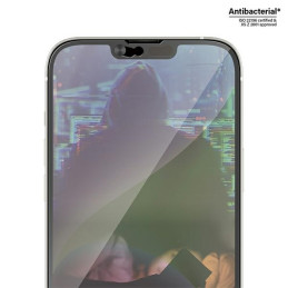 PanzerGlass Ultra-Wide Fit antibakterinis grūdintas stiklas su kameros dangteliu ir padėties nustatymo reguliatoriumi iP...