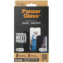 PanzerGlass itin platus grūdintas stiklas su padėties įtaisu, skirtas Samsung Galaxy A25 5G