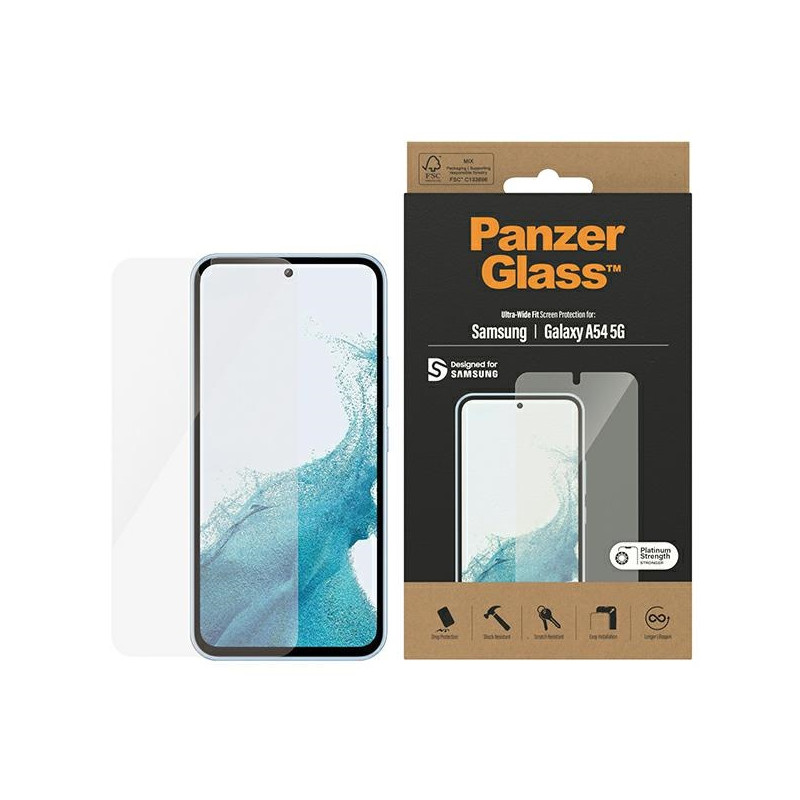 PanzerGlass Ultra-Wide Fit grūdintas stiklas, skirtas Samsung Galaxy A54 5G