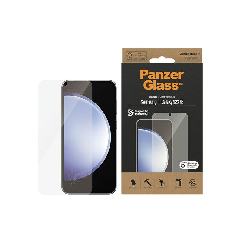 PanzerGlass Ultra-Wide Fit grūdintas stiklas, skirtas Samsung Galaxy S23 FE