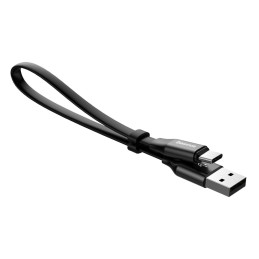 Baseus Nimble plokščias kabelis USB / USB-C laidas su laikikliu 2A 0,23M juodas (CATMBJ-01)