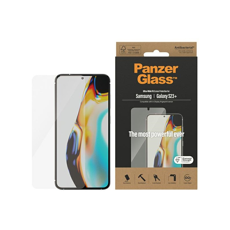PanzerGlass Ultra-Wide Fit grūdintas stiklas, skirtas Samsung Galaxy S23+