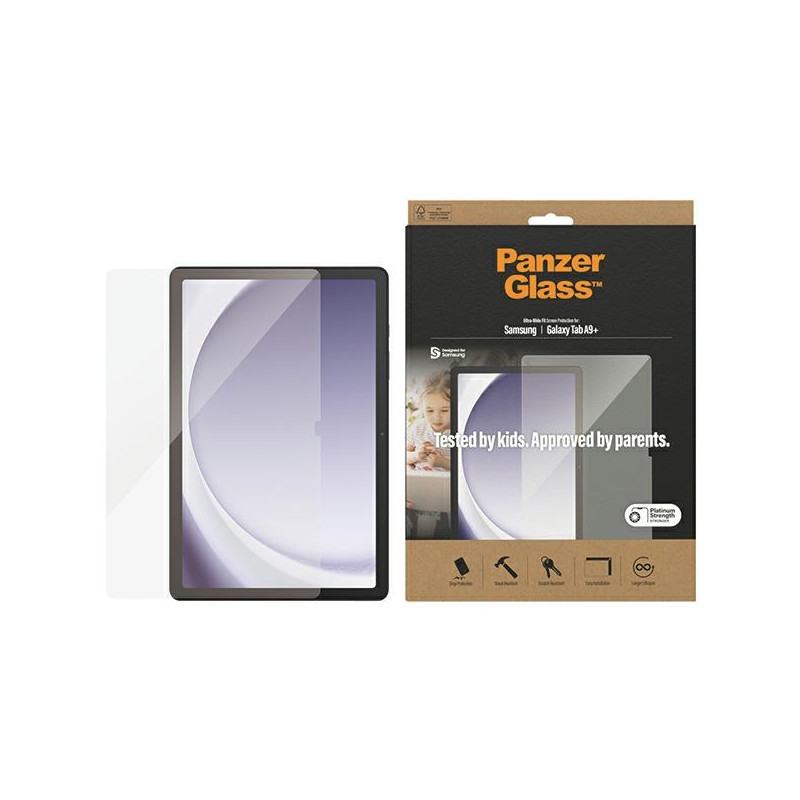 PanzerGlass Ultra-Wide Fit grūdintas stiklas, skirtas Samsung Galaxy Tab A9+