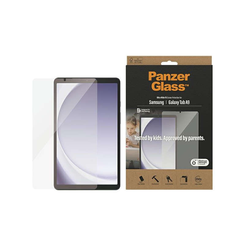 PanzerGlass Ultra-Wide Fit grūdintas stiklas, skirtas Samsung Galaxy Tab A9