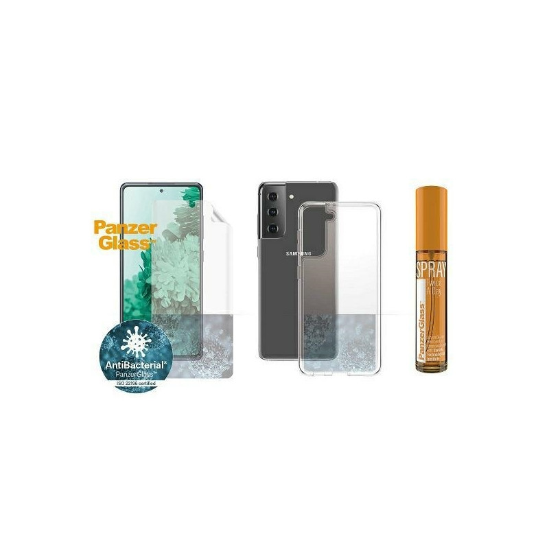 PanzerGlass apsaugos rinkinys, skirtas Samsung Galaxy S21 TPU plėvelė + ClearCase + valymo skystis 30 ml