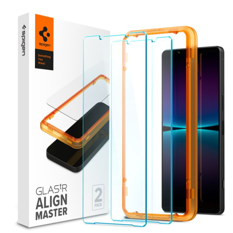 Spigen ALM Glas.tR grūdintas stiklas, skirtas Sony Xperia 1 VI - 2 vnt.
