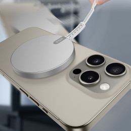 ESR Halolock Qi2 Mini belaidis įkroviklis 15W su MagSafe – sidabrinis