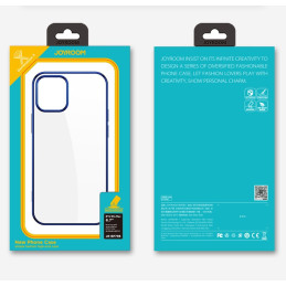 Joyroom New Beautiful serijos itin plonas skaidrus dėklas su metaliniu rėmeliu, skirtas iPhone 12 mini Black (JR-BP794)