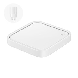 Samsung belaidžio įkroviklio padėklas EP-P2400TWEGEU 15W indukcinis įkroviklis + maitinimo įkroviklis + USB-C laidas - b...