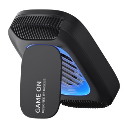 Baseus MagPro II išmaniojo telefono aušinimo ventiliatorius su 15W indukciniu įkrovimu ir stovu - juodas