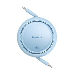 Baseus Free2Pull ištraukiamas USB-C / Lightning laidas 20W 1m - mėlynas
