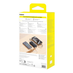 Baseus Free2Pull 10000mAh 30W maitinimo blokas su USB-C prievadu ir ištraukiamu USB-C laidu – juodas