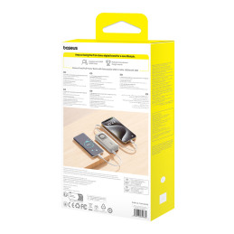 Baseus Free2Pull 10000mAh 30W maitinimo blokas su USB-C prievadu ir ištraukiamu USB-C laidu – pilka