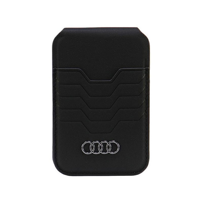 Audi Odinė piniginės kortelė MagSafe magnetinė su stovu - juoda