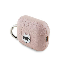 Karl Lagerfeld Monogram Choupette Head dėklas, skirtas AirPods Pro 2 – rožinis