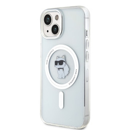 Karl Lagerfeld IML Choupette MagSafe dėklas, skirtas iPhone 14 / 15 / 13 - skaidrus