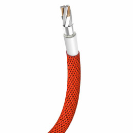 Baseus Yiven audinio pintas USB kabelis / Lightning 1,8M raudonas (CALYW-A09)