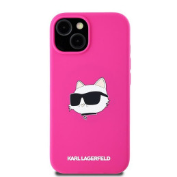 Karl Lagerfeld Silicone Choupette Head MagSafe dėklas iPhone 15 / 14 / 13 - rožinis