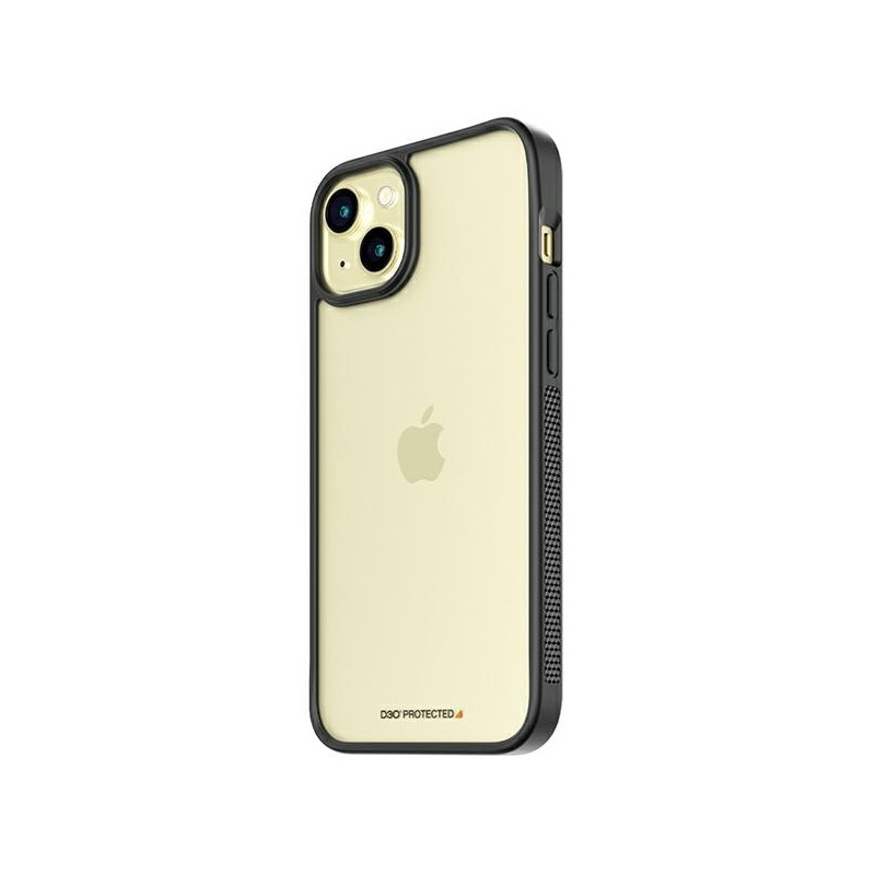 PanzerGlass ClearCase dėklas, skirtas iPhone 15 Plus / 14 Plus su karinio lygio sertifikatu – skaidrus ir juodas