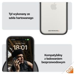 Karinio lygio sertifikuotas PanzerGlass ClearCase iPhone 15 Pro dėklas – skaidrus ir juodas