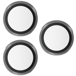 „PanzerGlass Hoops“ fotoaparato apsauga, skirta „iPhone 15 Pro“ / „15 Pro Max“ – su juodu rėmeliu