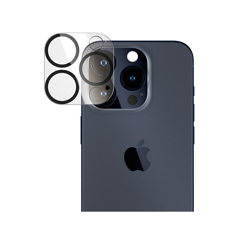 „PanzerGlass Picture Perfect“ fotoaparato apsauga, skirta „iPhone 15 Pro“ / „15 Pro Max“ – su juodu rėmeliu