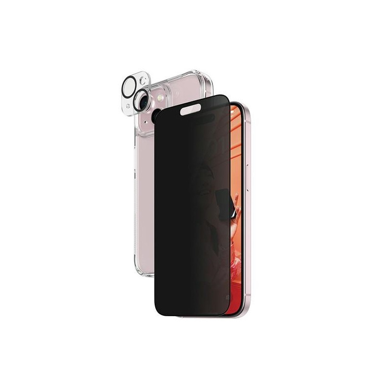 „PanzerGlass“ privatumo rinkinys „3 viename“ permatomas dėklas + „Privacy Glass“ + fotoaparato apsauga, skirta „iPhone 1...