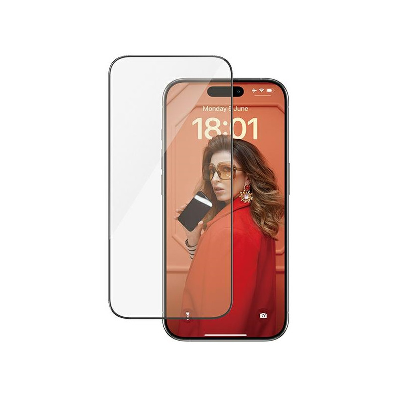 PanzerGlass Ultra-Wide Fit grūdintas stiklas su padėties reguliatoriumi, skirtas iPhone 15 Pro