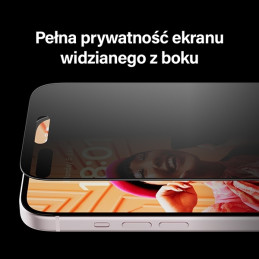 PanzerGlass Ultra-Wide Fit Privacy grūdintas stiklas su padėties įtaisu, skirtas iPhone 15 Plus