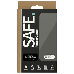 SAFE by PanzerGlass Ultra-Wide Fit grūdintas stiklas ant Honor 70 - su juodu rėmeliu