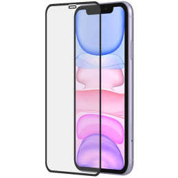 SAFE by PanzerGlass grūdintas stiklas nuo krašto iki krašto, skirtas iPhone 11 / Xr - su juodu rėmeliu
