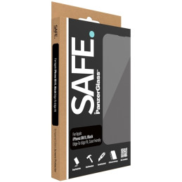 SAFE by PanzerGlass grūdintas stiklas nuo krašto iki krašto, skirtas iPhone 11 / Xr - su juodu rėmeliu