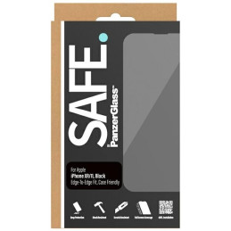 SAFE by PanzerGlass grūdintas stiklas nuo krašto iki krašto, skirtas iPhone 11 / Xr - su juodu rėmeliu