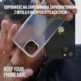 SAFE by PanzerGlass perdirbtas TPU dėklas iPhone 15 Plus - skaidrus