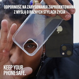 SAFE by PanzerGlass perdirbtas TPU dėklas, skirtas iPhone 15 Pro Max - skaidrus