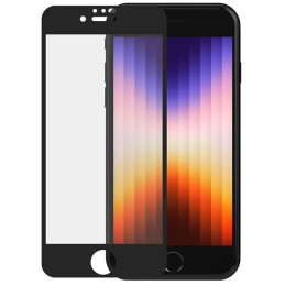SAFE by PanzerGlass grūdintas stiklas nuo krašto iki krašto, skirtas iPhone SE 2020 / SE 2022 / 8 / 7 / 6 / 6s - su juod...