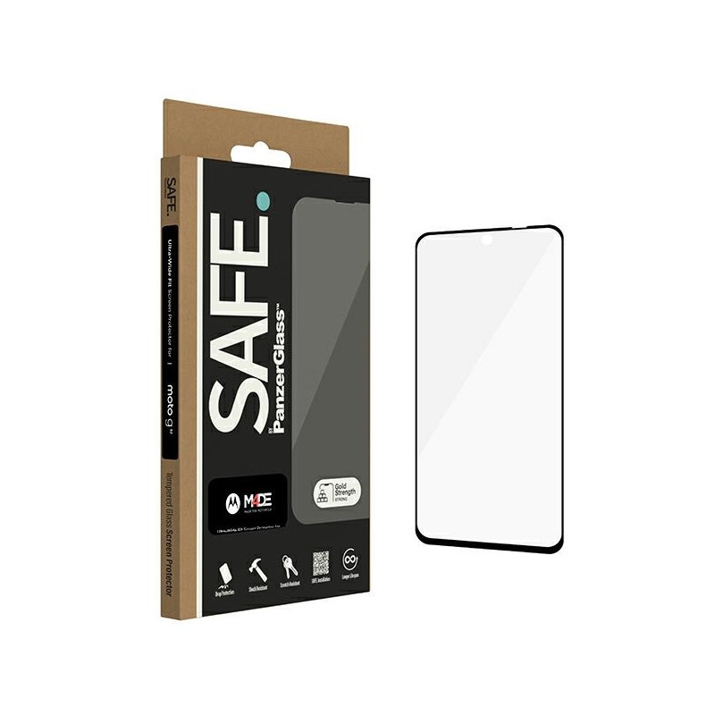 SAFE by PanzerGlass Ultra-Wide Fit grūdintas stiklas, skirtas Motorola Moto G32