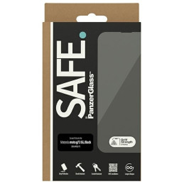SAFE by PanzerGlass Ultra-Wide Fit grūdintas stiklas, skirtas Motorola Moto G73 5G – su juodu rėmeliu