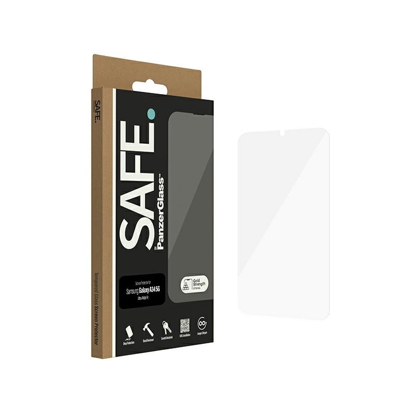 SAUGUS grūdintas stiklas iš PanzerGlass, skirtas Samsung Galaxy A34 5G