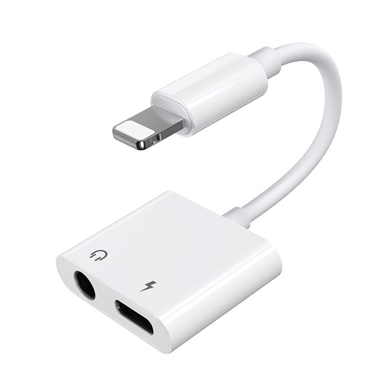 Joyroom S-Y104 Lightning ausinių adapteris - Lightning / 3,5 mm mini lizdas - baltas