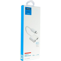 Joyroom S-Y104 Lightning ausinių adapteris - Lightning / 3,5 mm mini lizdas - baltas