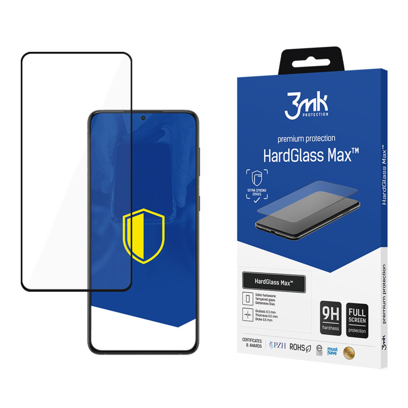 9H 3mk HardGlass Max™ stiklas, skirtas Samsung Galaxy S22 5G