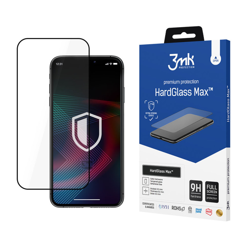 9H 3mk HardGlass Max™ stiklas, skirtas iPhone 14 Pro Max