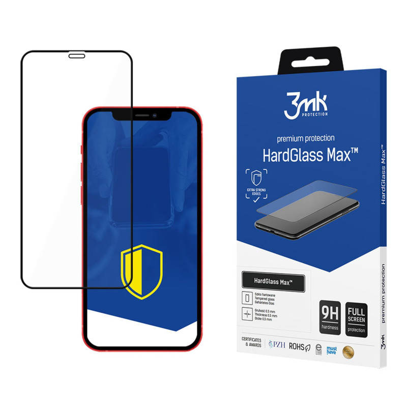 9H 3mk HardGlass Max™ stiklas, skirtas iPhone 12 / 12 Pro