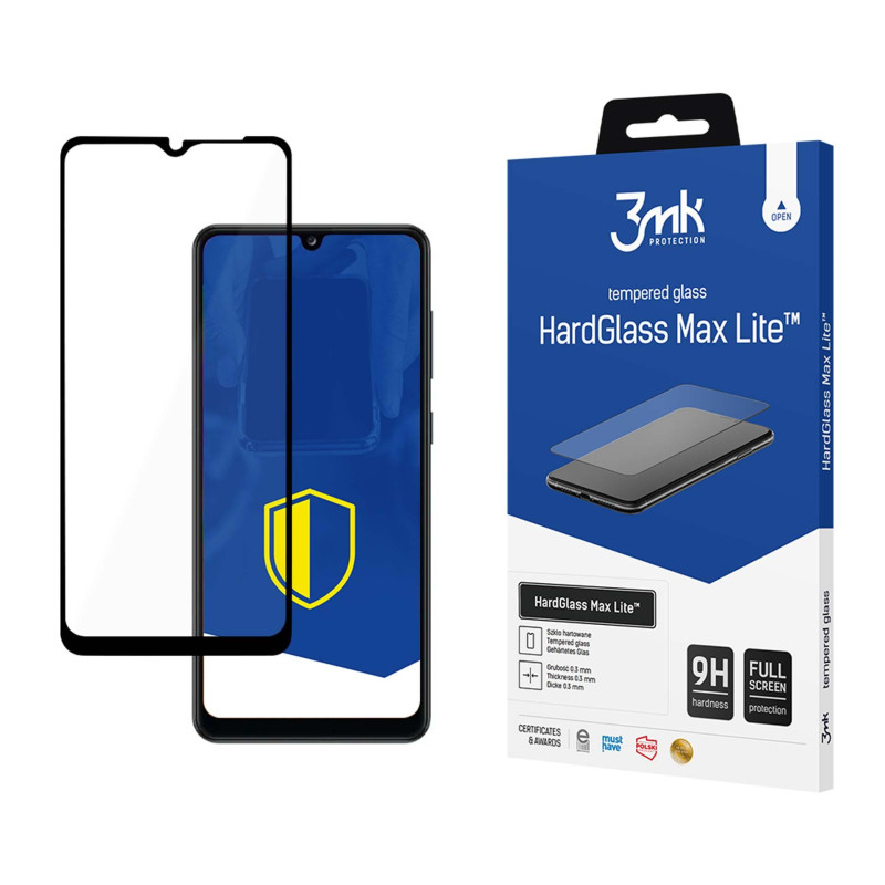 9H 3mk HardGlass Max Lite™ stiklas, skirtas Samsung Galaxy A12 / A32 5G