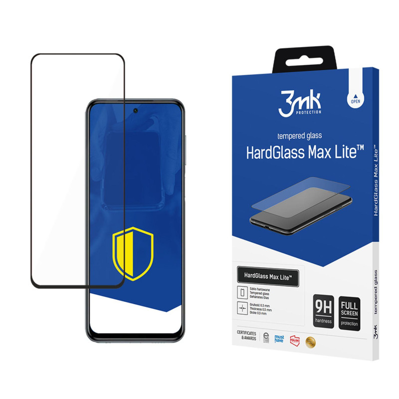 9H 3mk HardGlass Max Lite™ stiklas ant Xiaomi Redmi Note 9 Pro Max